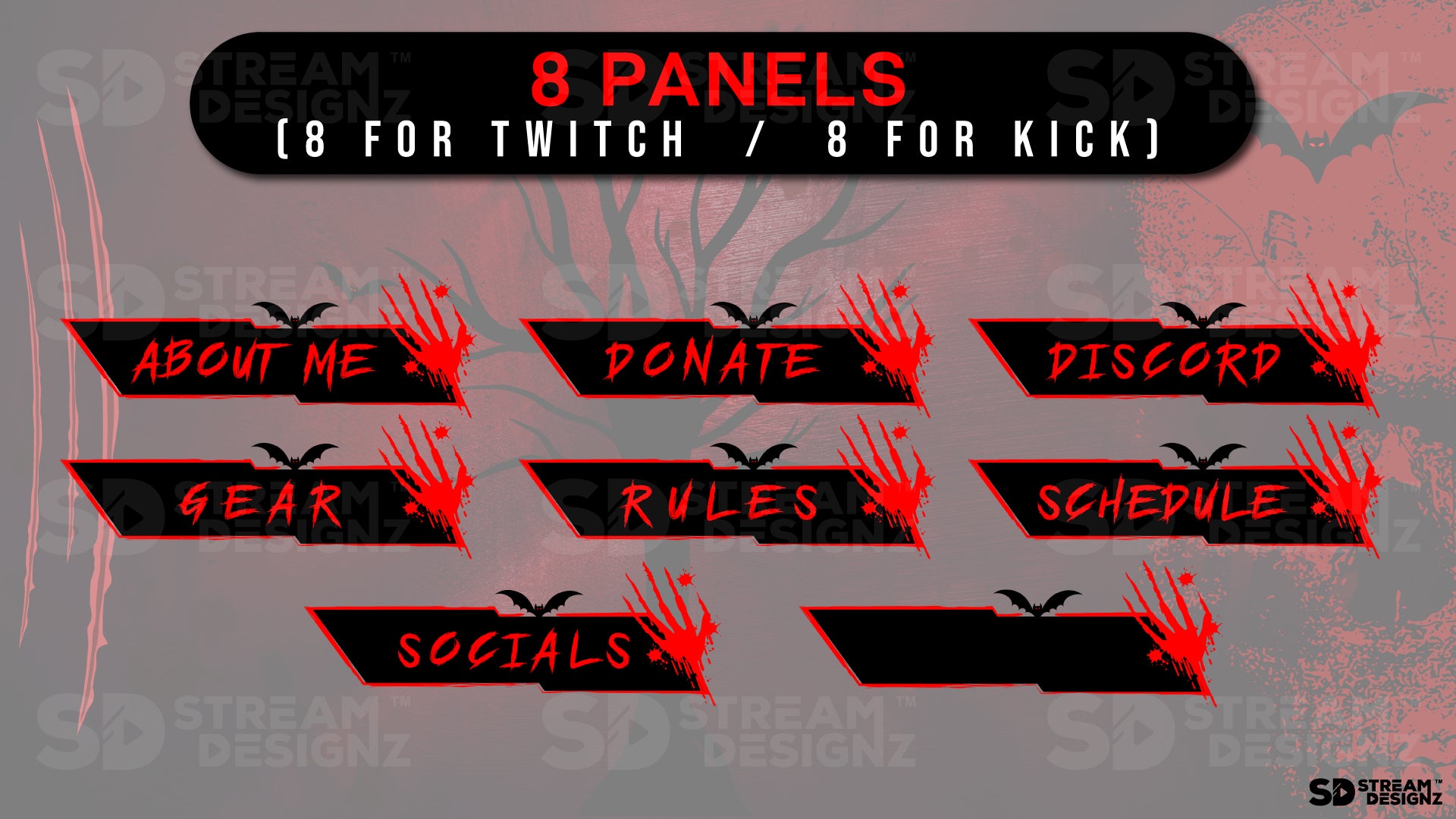 stream overlay package paranormal panels stream designz