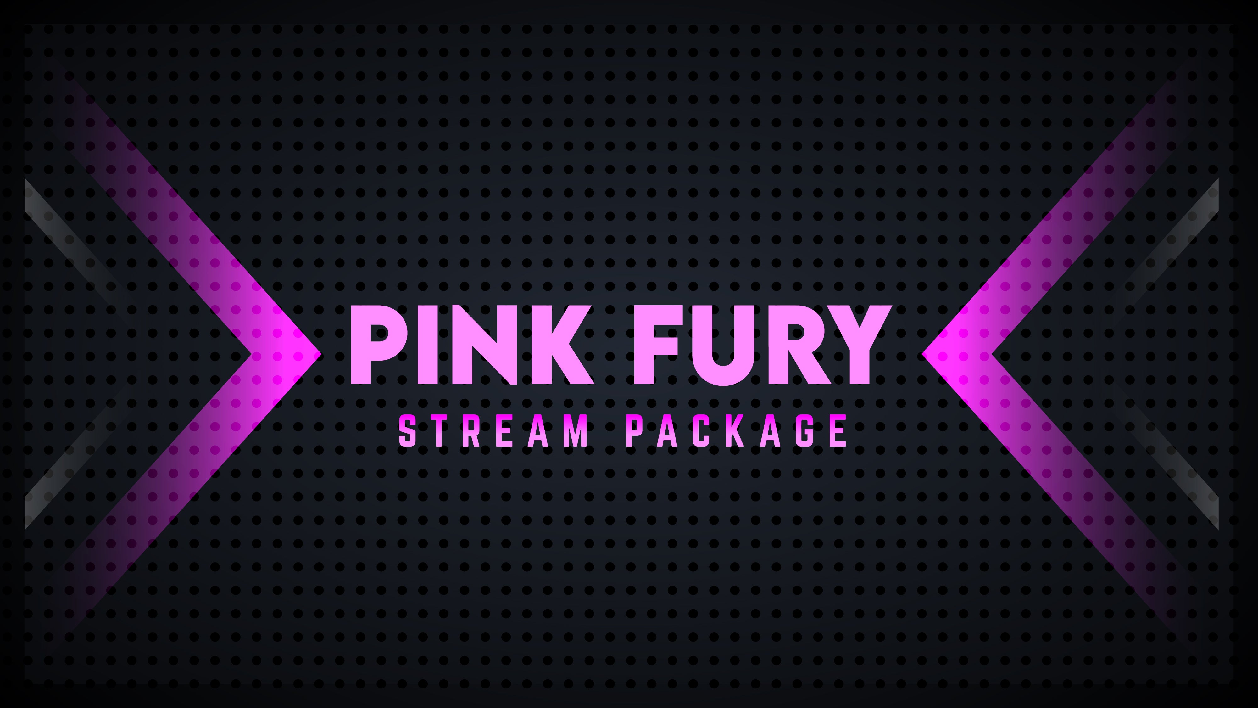 Static Stream overlay package pink fury thumbnail stream designz