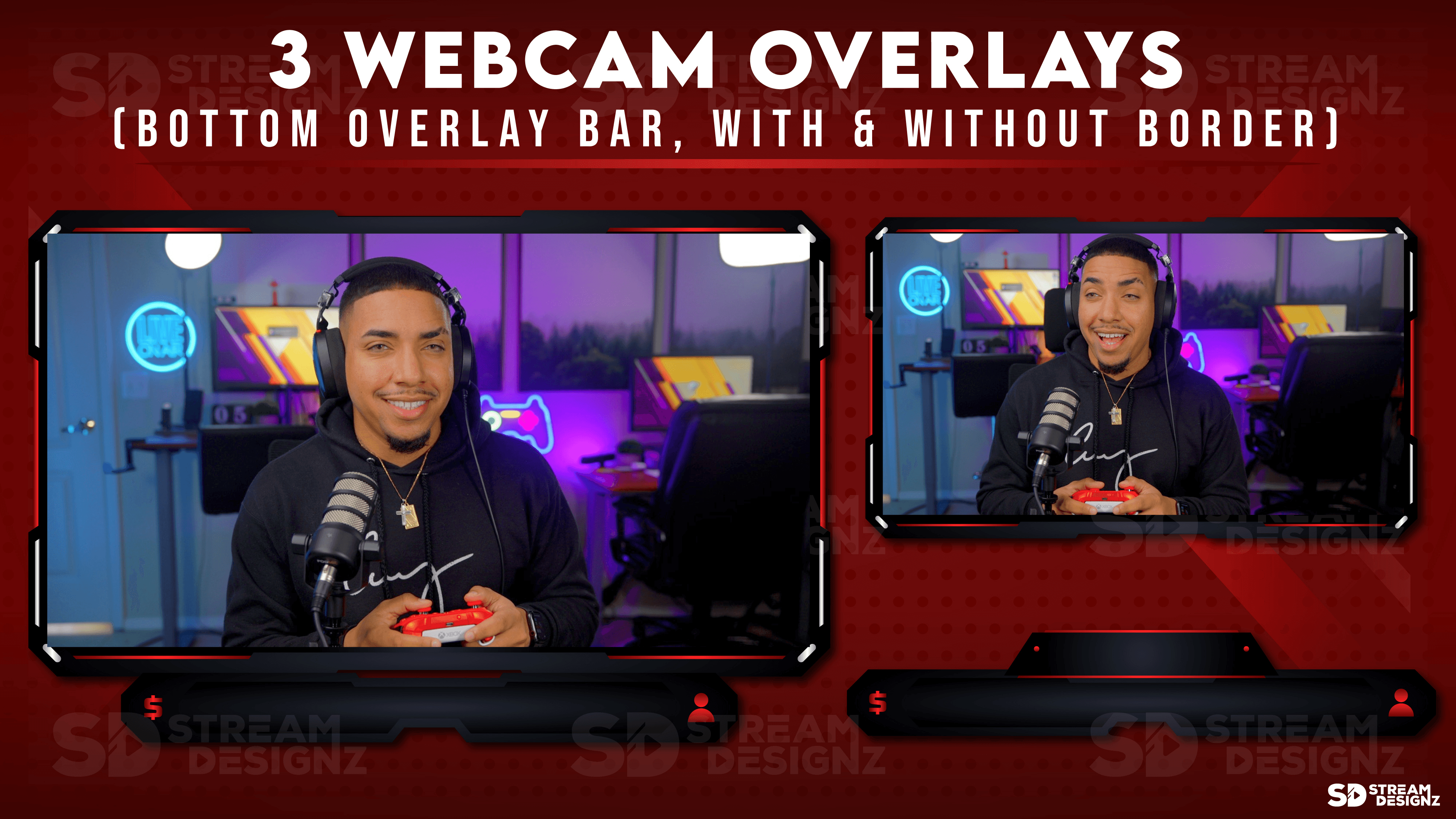 The Ultimate Stream Package - project zero - 3 webcam overlays with LAS Curry - Stream Designz