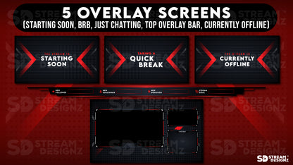 stream overlay package 5 overlay screens project zero stream designz