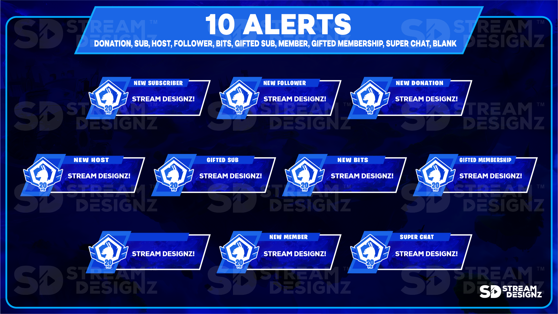 Animated stream alerts preview image royale stream designz