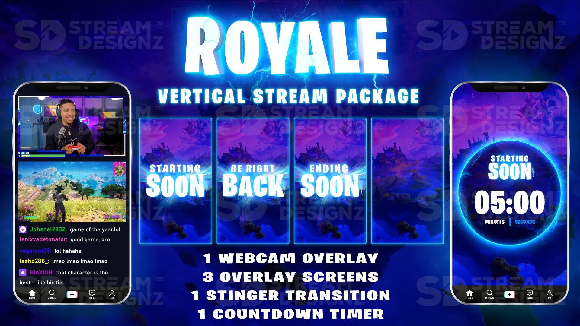 vertical stream overlay package feature image royale stream designz