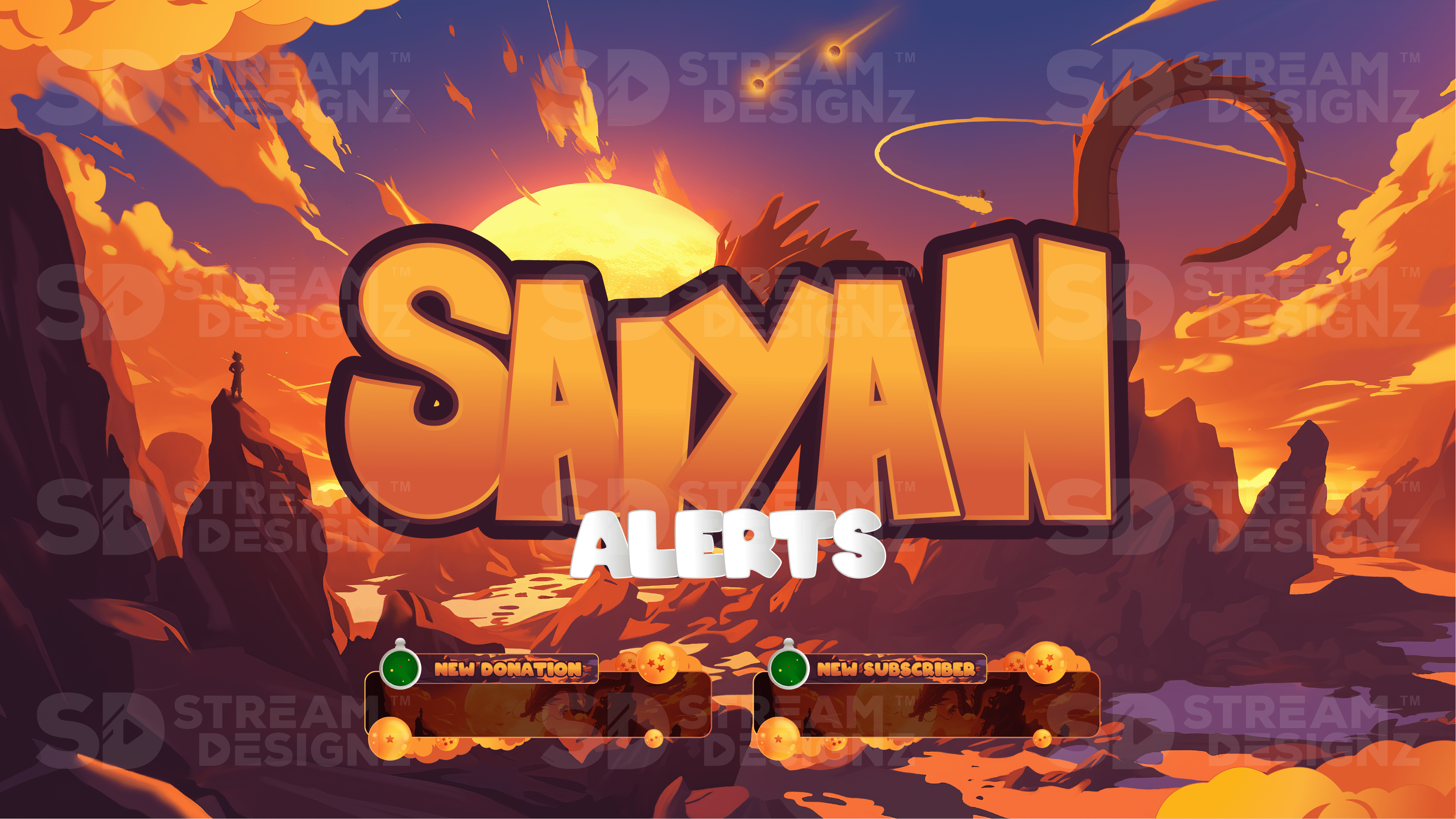 Animated stream alerts thumbnail saiyan stream designz