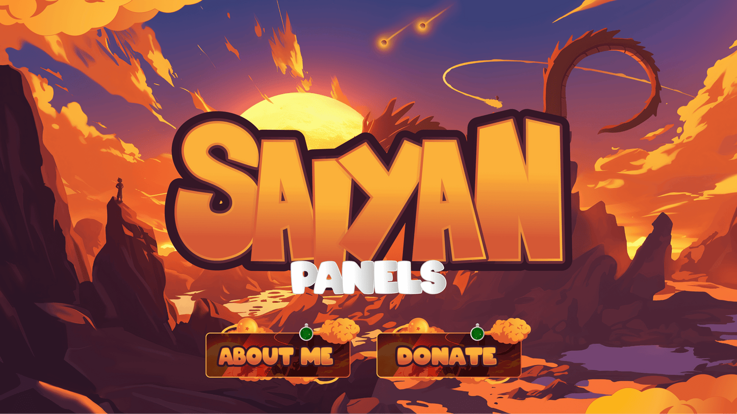 Twitch panels thumbnail saiyan stream designz