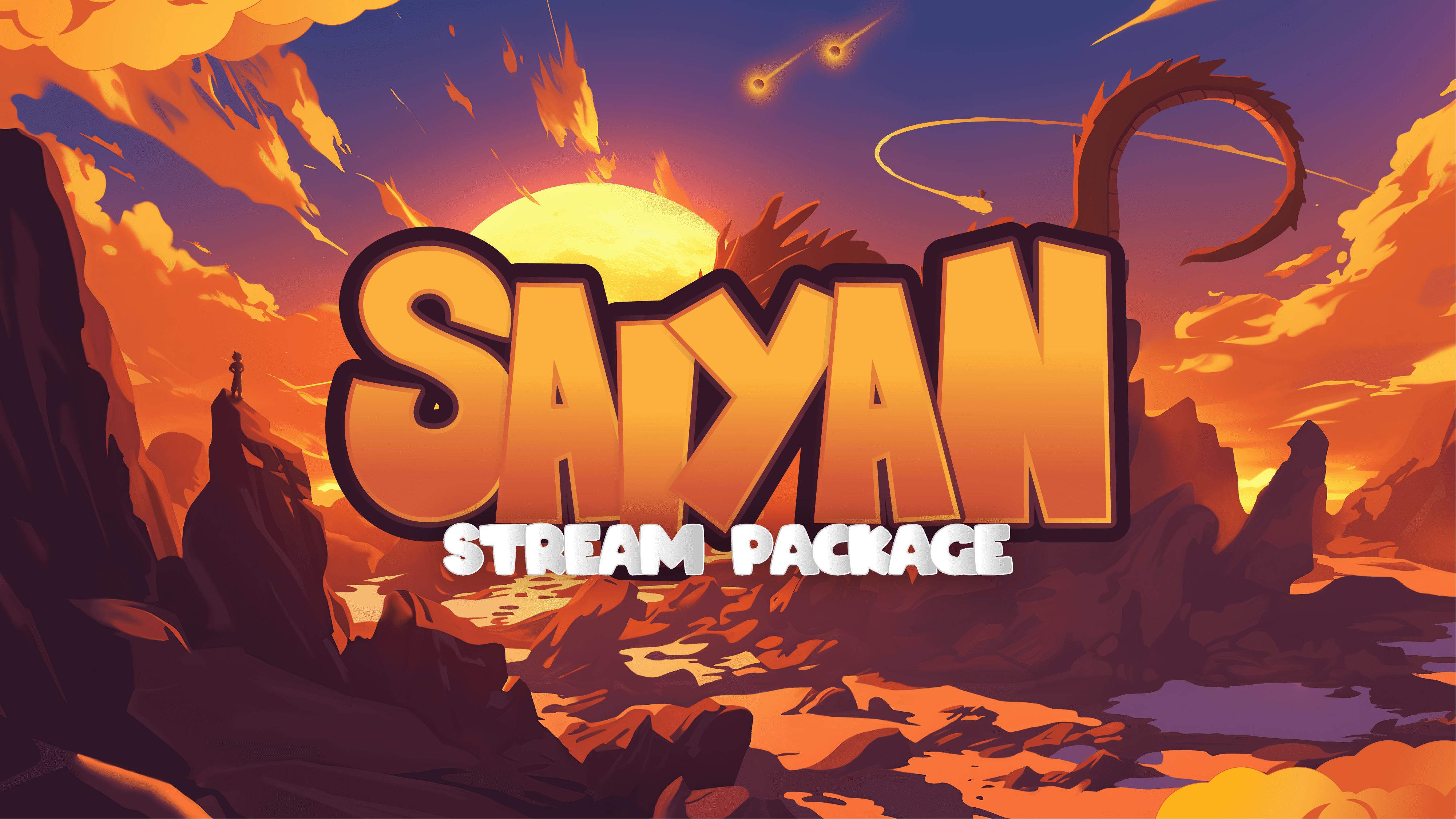 static stream overlay package thumbnail saiyan stream designz