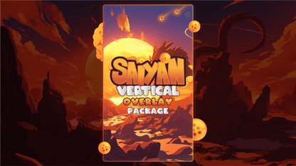 vertical stream overlay package thumbnail saiyan stream designz