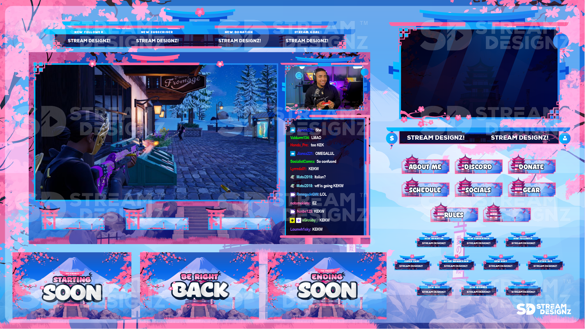 stream overlay package sakura chill feature image stream designz