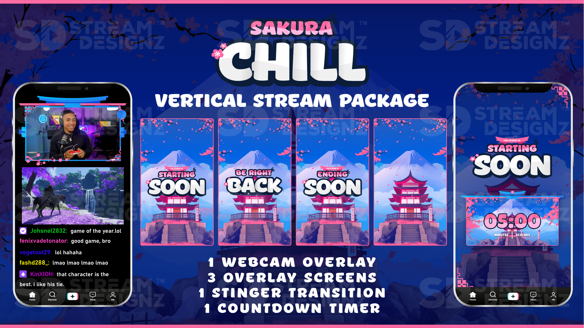 vertical stream overlay package feature image sakura chill stream designz