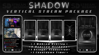 vertical stream overlay package feature image shadow stream designz