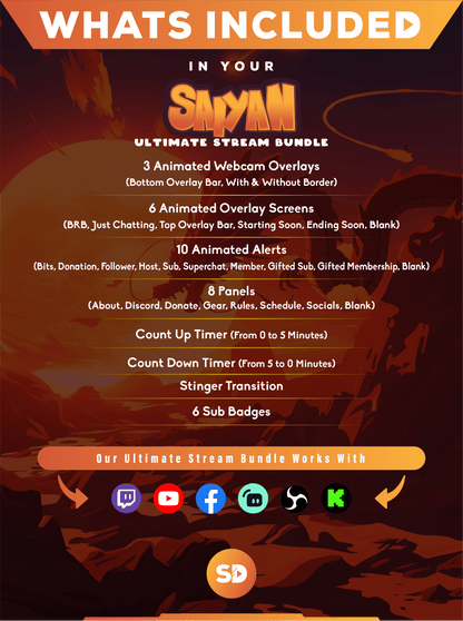 Ultimate stream package whats included in your bundle saiyan stream designz