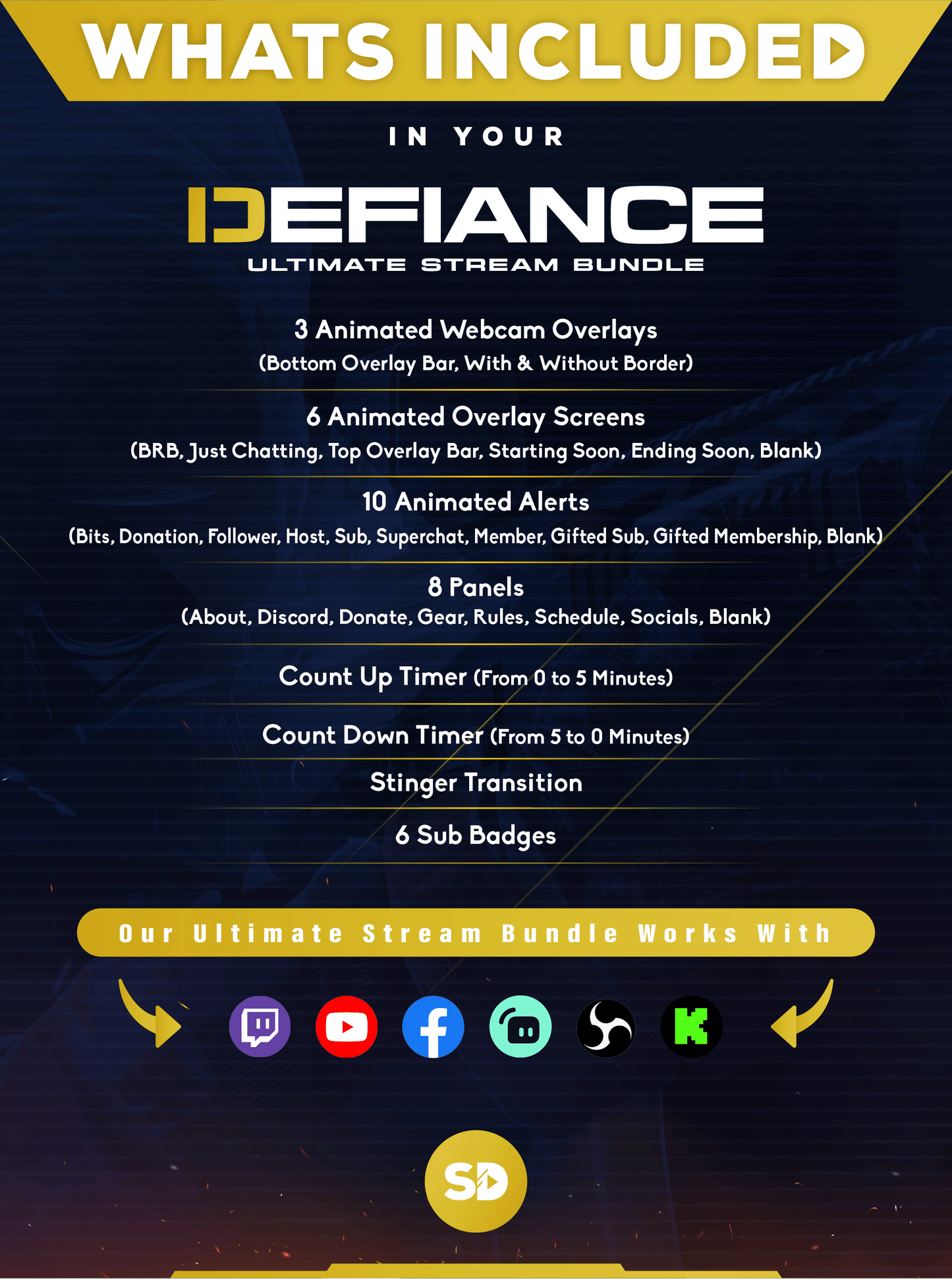 the ultimate stream package whats included in your package defiance stream designz