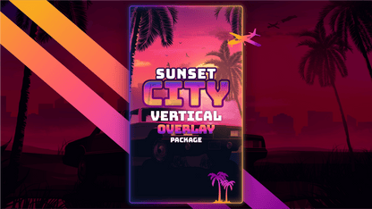 vertical stream overlay package thumbnail sunset city stream designz