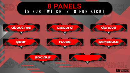 stream overlay package velocity 8 panels stream designz