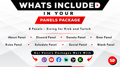 whats included in your package - panels - stream designz