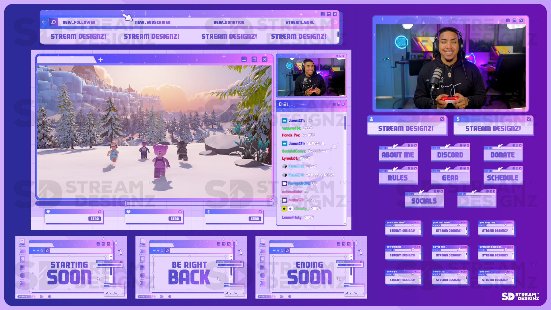 stream overlay package feature image y2k stream designz