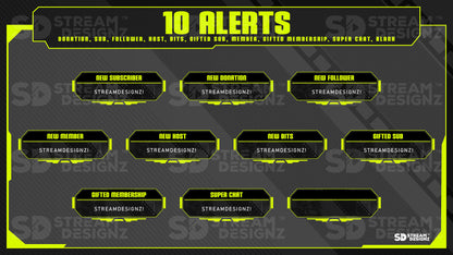 animated stream overlay package 10 alerts zen zone stream designz