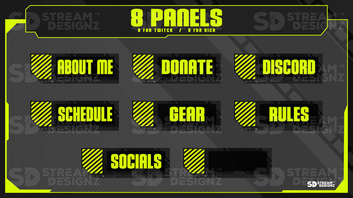 animated stream overlay package 8 panels zen zone stream designz