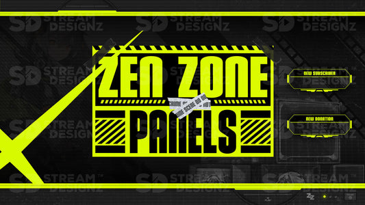 Twitch panels thumbnail zen zone stream designz