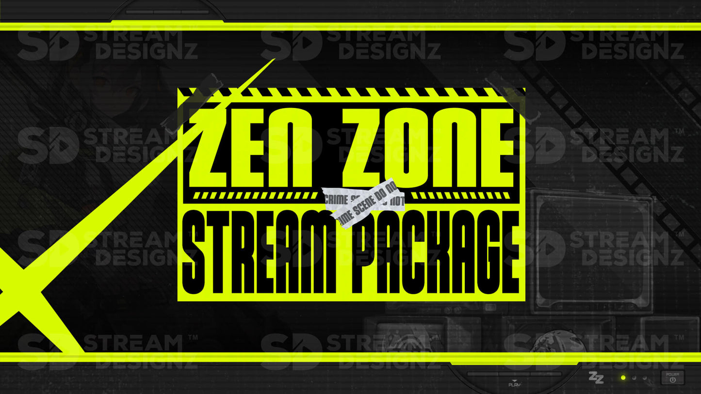 animated stream overlay package thumbnail zen zone stream designz