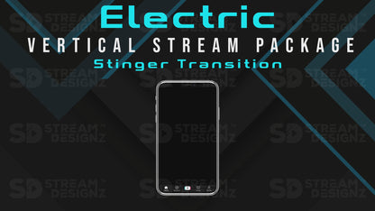 vertical stream overlay package stinger transition electric stream designz