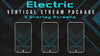 vertical stream overlay package 3 overlay screens electric stream designz