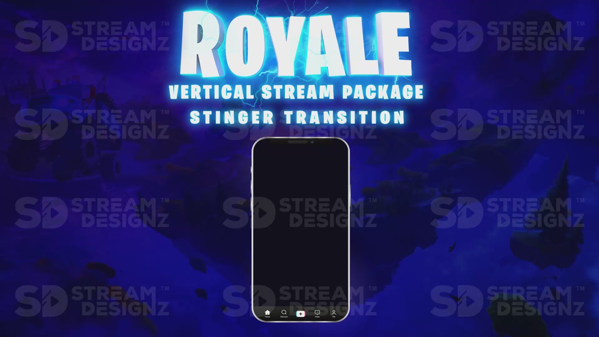 vertical stream overlay package stinger transition royale stream designz