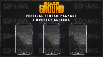 vertical stream overlay package 3 overlay screens battleground stream designz