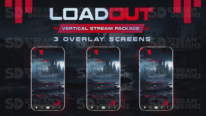 vertical stream overlay package 3 overlay screens loadout stream designz