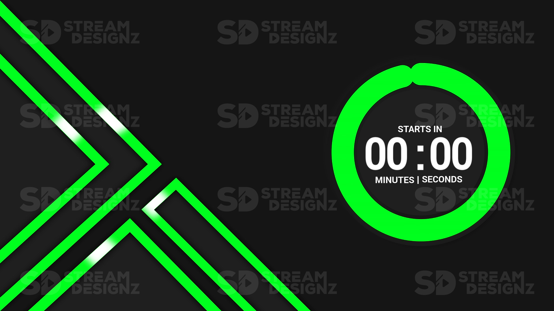 5 minute count up timer green lantern preview video stream designz