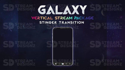 vertical stream overlay package stinger transition galaxy stream designz