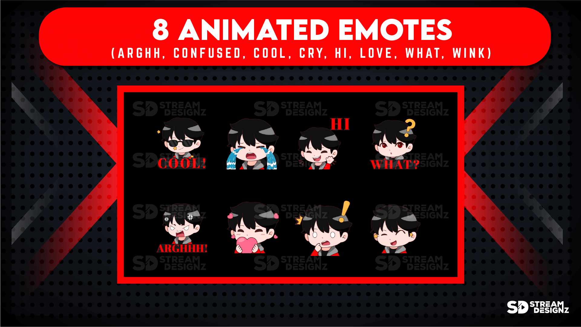 8 pack emotes preview video project zero stream designz