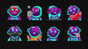 8 Pack emotes animated illuminate preview video stream designz