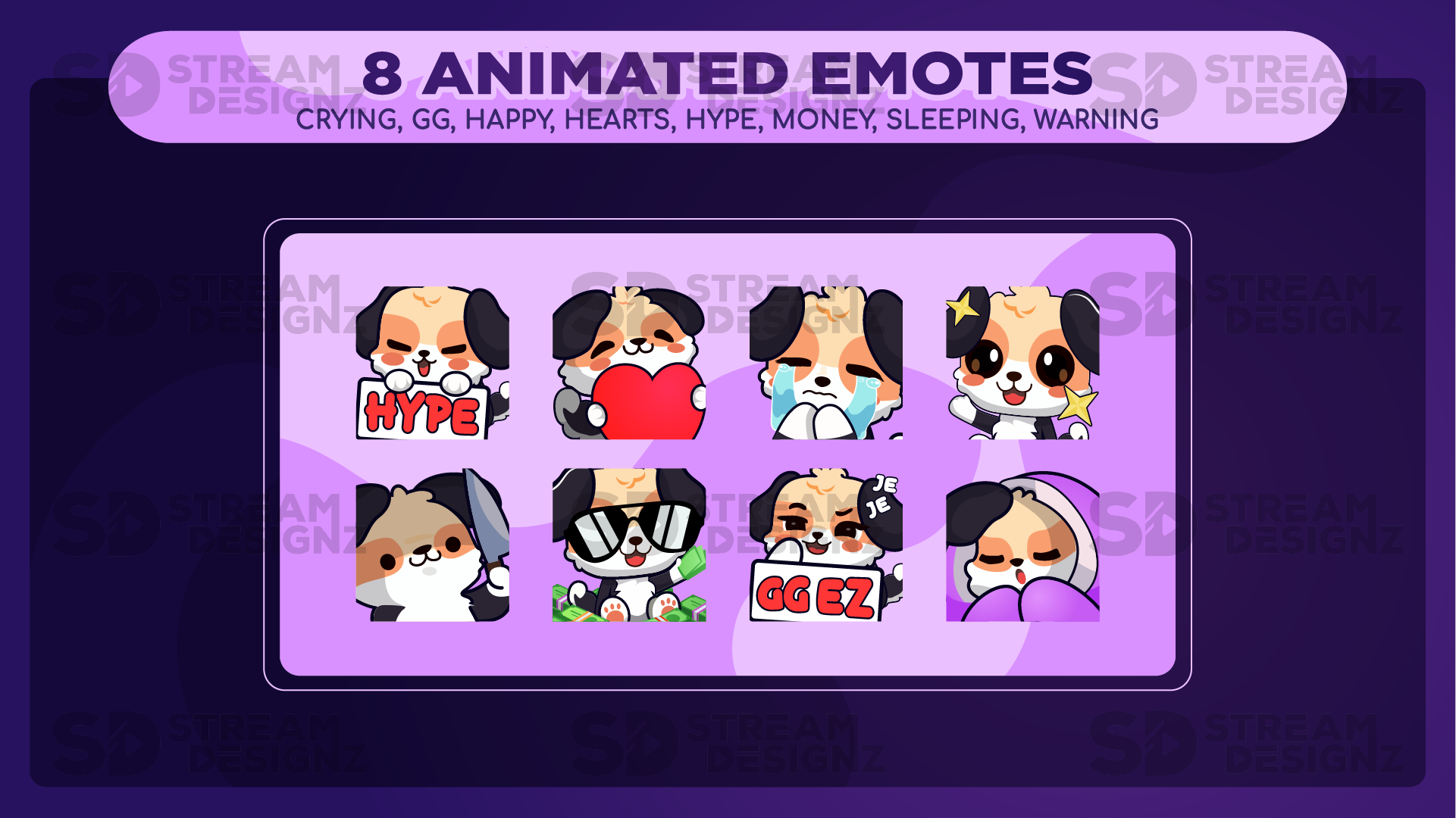 ultimate stream bundle midnight lofi 8 animated emotes stream designz