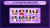 ultimate stream bundle midnight lofi 8 animated emotes stream designz