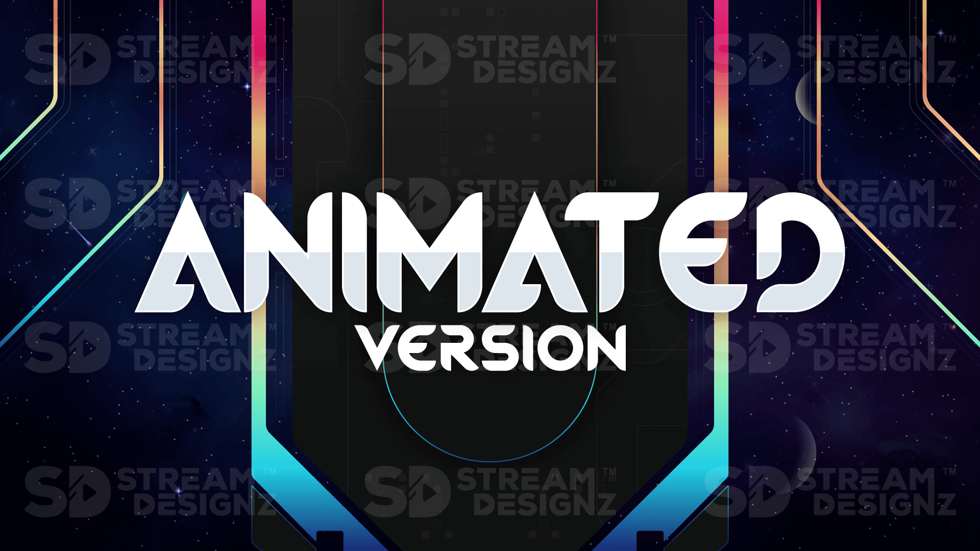 animated stream overlay package promo video galaxy stream designz