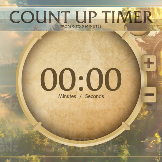 5 minute count up timer preview video odyssey stream designz