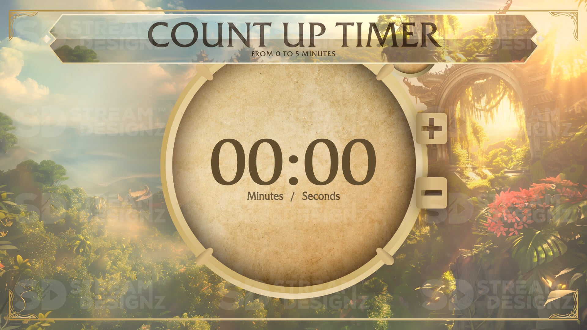 5 minute count up timer preview video odyssey stream designz