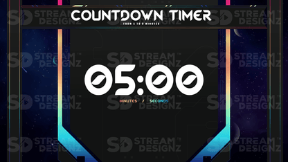 5 minute countdown timer preview video galaxy stream designz