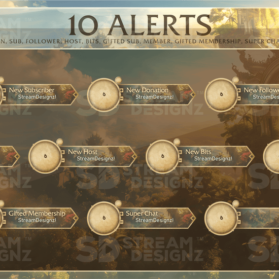 the ultimate stream package 10 alerts preview video odyssey stream designz