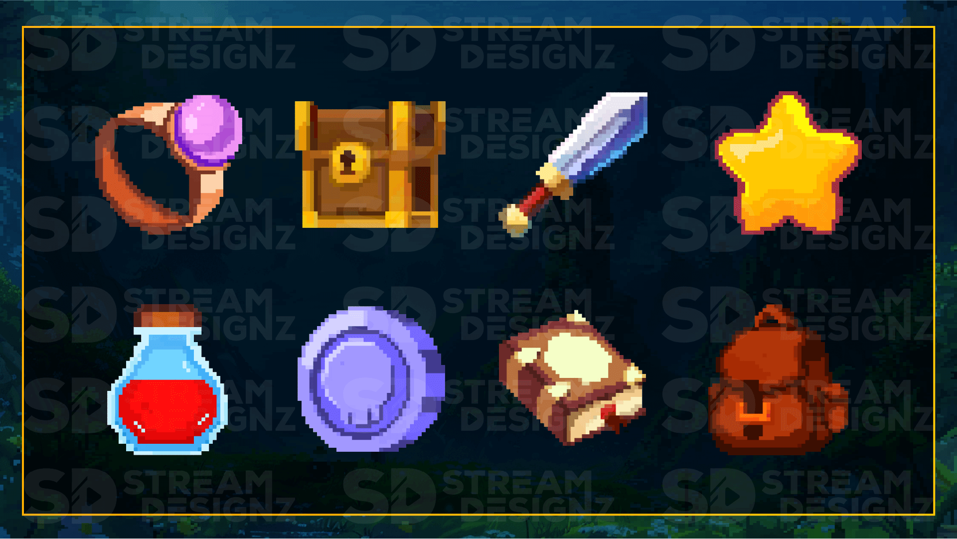 8 pack emotes preview video pixel world stream designz