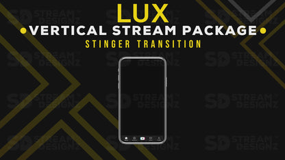 vertical stream overlay package stinger transition lux stream designz