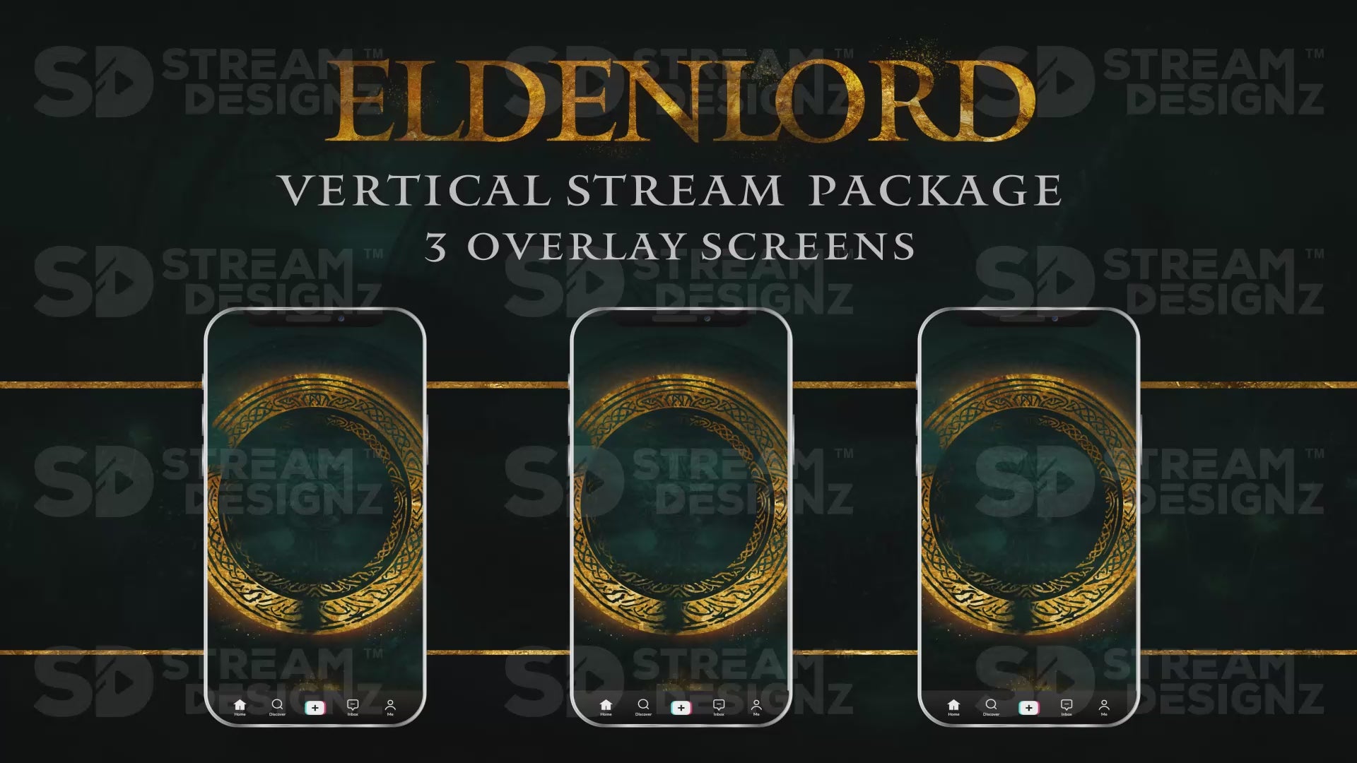 vertical stream overlay package 3 overlay screens eldenlord stream designz