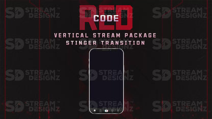 vertical stream overlay package stinger transition code red stream designz