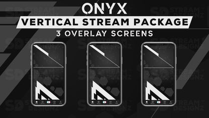 vertical stream overlay package 3 overlay screens onyx stream designz