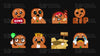 8 pack emotes - gingerbread preview video - stream designz