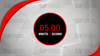 5 minute countdown timer arctic red and white preview video stream designz