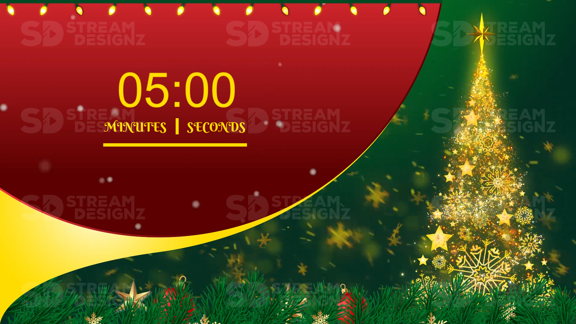 5 minute countdown timer merry christmas thumbnail stream designz