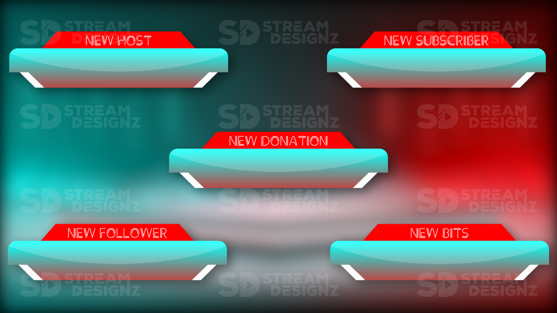 Animated stream alerts radiate preview image stream designz