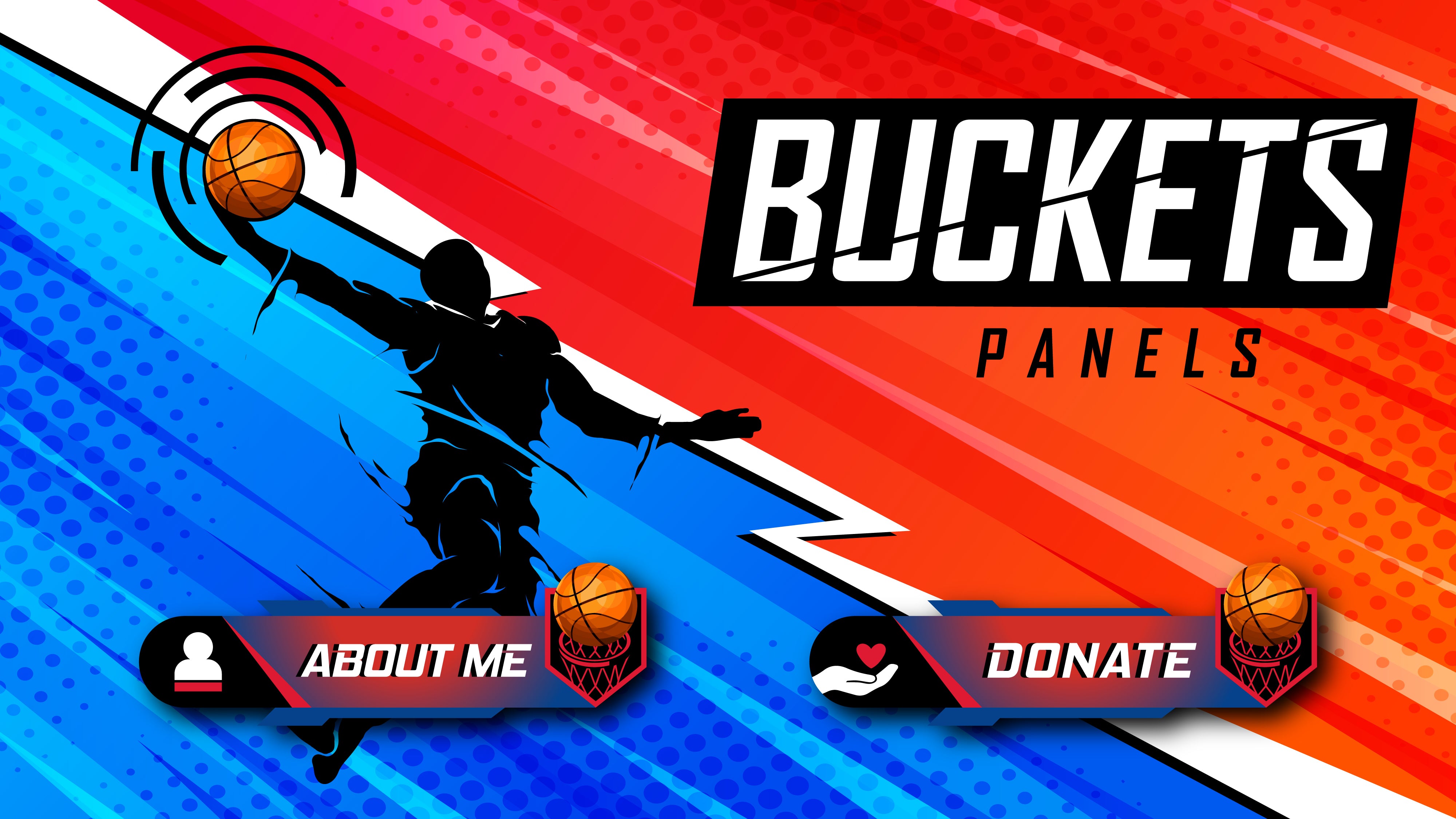 Twitch panels buckets thumbnail stream designz