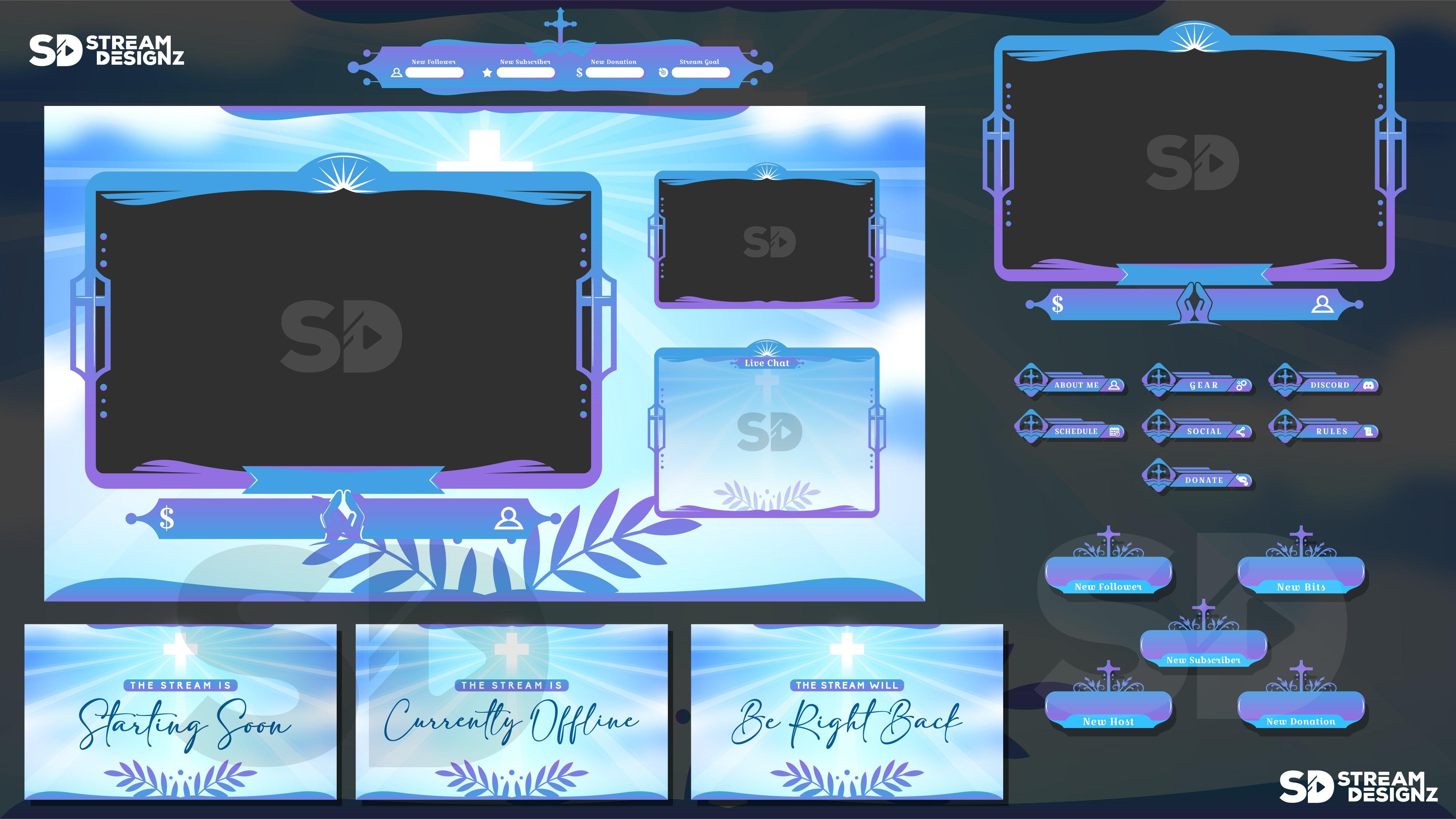 Stream Overlay Package - "Faith" - Stream Designz